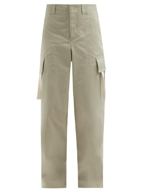 Matchesfashion.com Jacquemus - High-rise Cotton-canvas Wide-leg Trousers - Mens - Green
