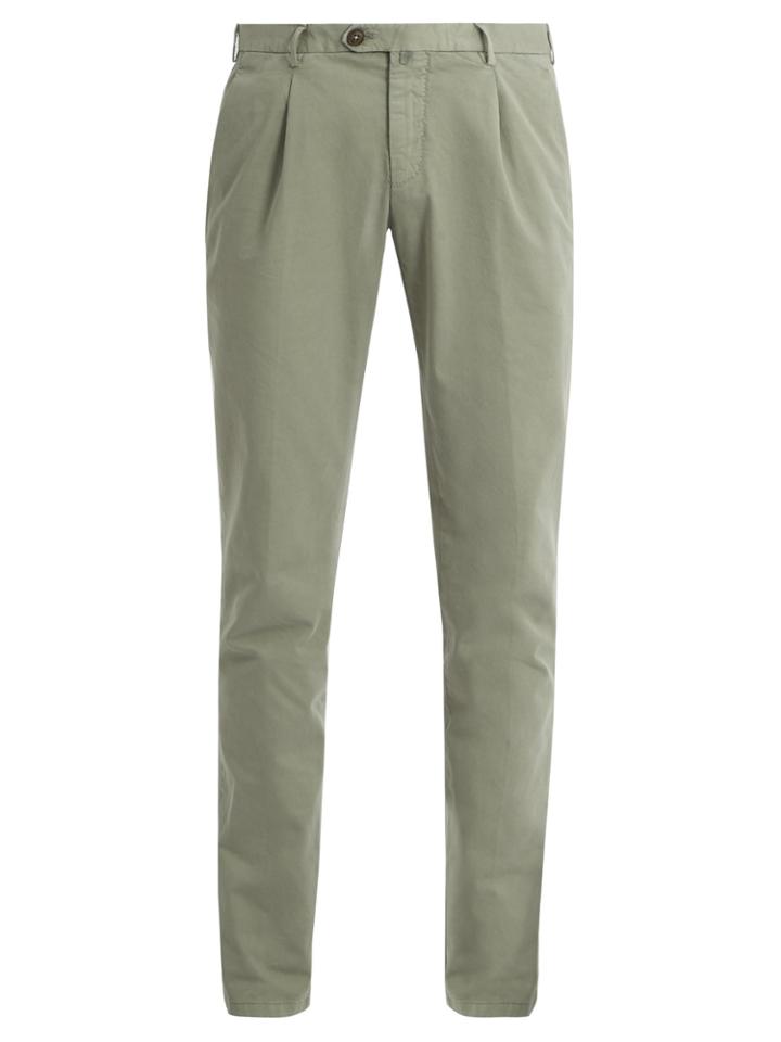 Thom Sweeney Slim-leg Stretch-cotton Chino Trousers