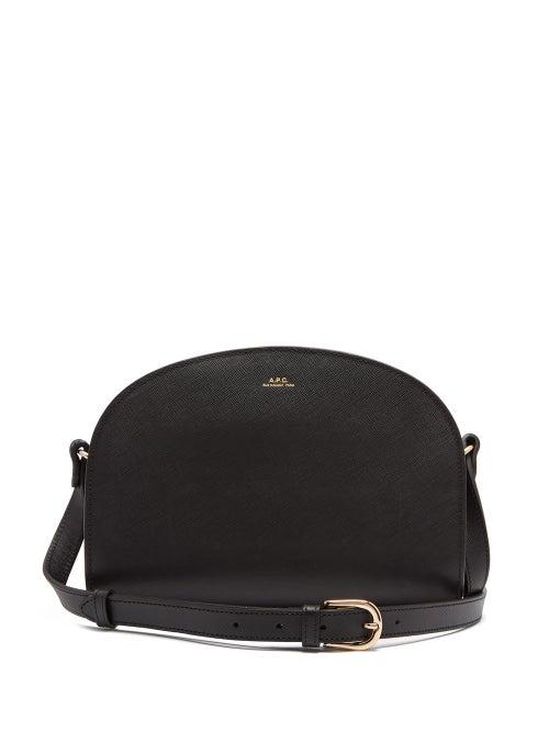 Matchesfashion.com A.p.c. - Half-moon Mini Palmellato-leather Cross-body Bag - Womens - Black