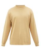 Auralee - Roll-neck Cotton-jersey Sweatshirt - Mens - Yellow