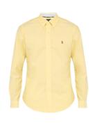 Matchesfashion.com Polo Ralph Lauren - Slim Fit Cotton Oxford Shirt - Mens - Yellow