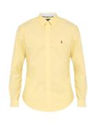Matchesfashion.com Polo Ralph Lauren - Slim Fit Cotton Oxford Shirt - Mens - Yellow