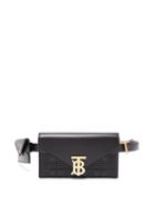 Matchesfashion.com Burberry - Tb-logo Quilted Leather Belt Bag - Womens - Black