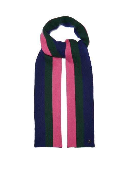 Matchesfashion.com Charlotte Simone - Striped Wool-blend Scarf - Womens - Pink