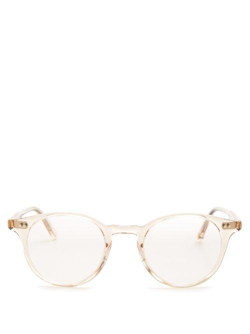 Matchesfashion.com Garrett Leight - Clune 41 Round Frame Glasses - Womens - Nude