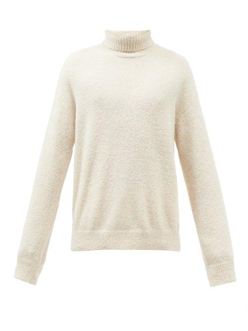 Le17septembre Homme - Roll-neck Boucl Sweater - Mens - Cream