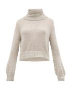 Matchesfashion.com Apiece Apart - Ishia Cropped Roll Neck Sweater - Womens - Grey