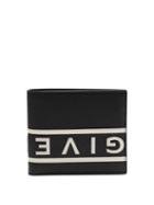 Matchesfashion.com Givenchy - Logo Appliqud Leather Billfold Wallet - Mens - Black White