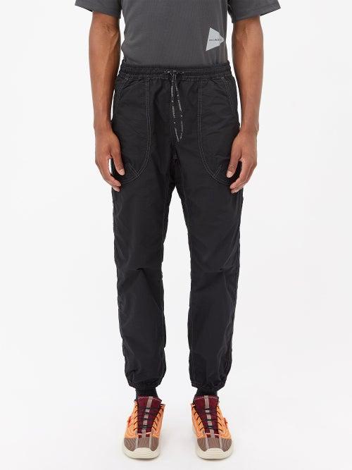 And Wander - Drawcord Cotton-blend Ripstop Trousers - Mens - Black