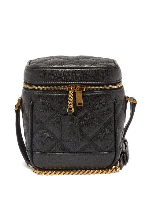 Ladies Bags Saint Laurent - Quilted Pebbled-leather Cross-body Bag - Womens - Black