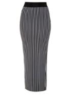 Christopher Kane Striped Double-knit Jersey Maxi Pencil Skirt