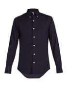 Matchesfashion.com Finamore 1925 - Cotton Flannel Shirt - Mens - Navy