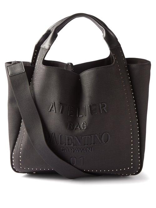 Valentino Garavani - Atelier Large Flax Tote Bag - Womens - Black