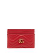 Matchesfashion.com Gucci - Gg Marmont Quilted Leather Cardholder - Womens - Red
