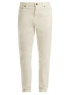 Matchesfashion.com Saint Laurent - Mid Rise Straight Leg Boyfriend Jeans - Womens - White