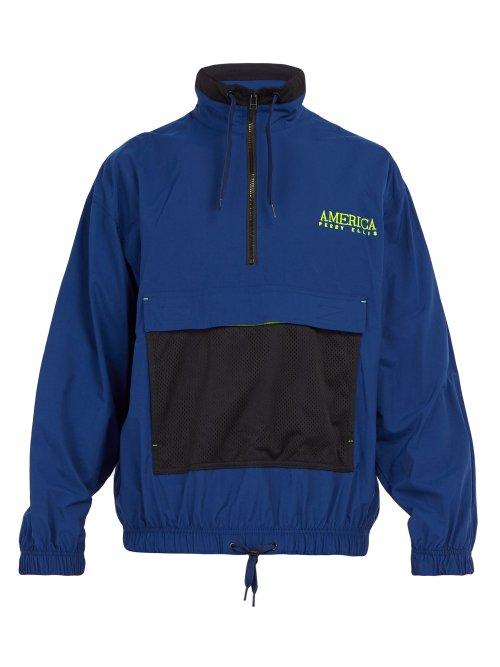 Matchesfashion.com Perry Ellis America - Logo Windbreaker - Mens - Blue