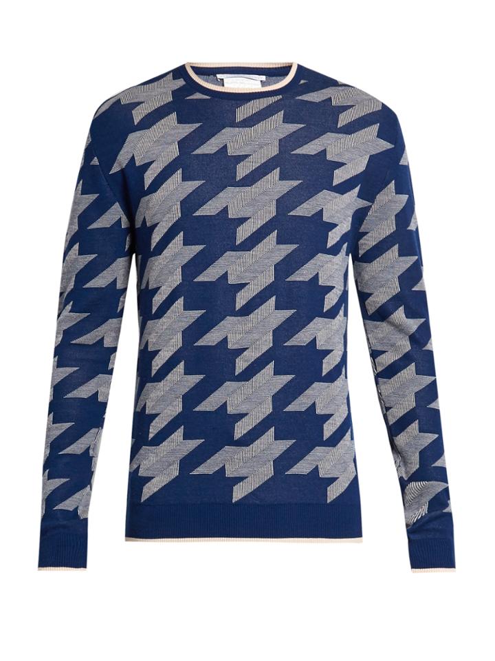 Stella Mccartney Hound's-tooth Crew-neck Sweater
