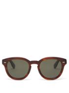 Matchesfashion.com Oliver Peoples - X Cary Grant Round Acetate Sunglasses - Mens - Tortoiseshell