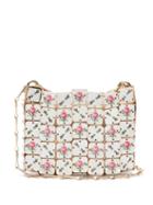 Matchesfashion.com Paco Rabanne - Nano Floral-print Porcelain-effect Chainmail Bag - Womens - White Multi