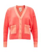 Matchesfashion.com Joostricot - Patch-pocket Cropped Cotton-blend Cardigan - Womens - Coral