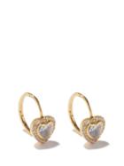Theodora Warre - Heart Quartz & Gold-plated Hoop Earrings - Womens - Gold Multi