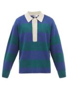 Isabel Marant - Lucas Striped Wool-blend Sweater - Mens - Navy Multi
