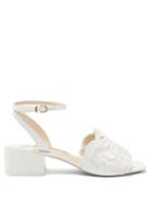 Matchesfashion.com Sophia Webster - Cassia Broderie-anglaise Leather Sandals - Womens - White