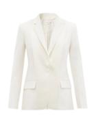 Matchesfashion.com Victoria Beckham - Layered Single-breasted Wool Jacket - Womens - White