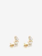 Completedworks - Freshwater Pearl & 14kt Gold-plated Hoop Earrings - Womens - Crystal