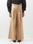 Rejina Pyo - Carter Cotton-blend Wide-leg Trousers - Womens - Beige