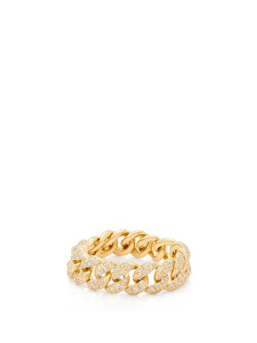 Matchesfashion.com Shay - Mini Link Diamond & 18kt Gold Ring - Womens - Crystal