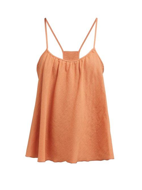 Matchesfashion.com Loup Charmant - Scoop Neck Organic Cotton Tank Top - Womens - Dark Orange