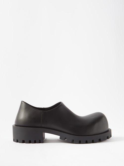 Balenciaga - Hummer Derby Leather Shoes - Mens - Black