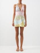 Loveshackfancy - Cambria Smocked Floral-print Mini Dress - Womens - Multi