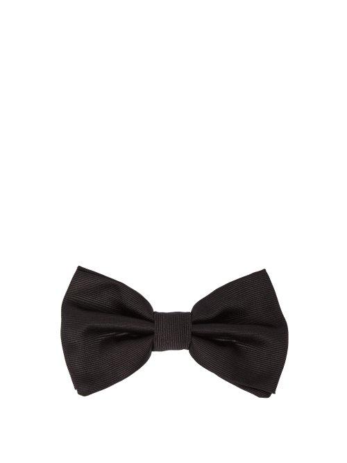 Matchesfashion.com Dolce & Gabbana - Grosgrain Silk Bow Tie - Mens - Black