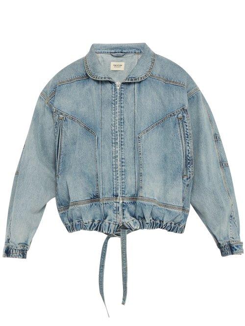 Matchesfashion.com Fear Of God - Panelled Denim Jacket - Mens - Light Blue
