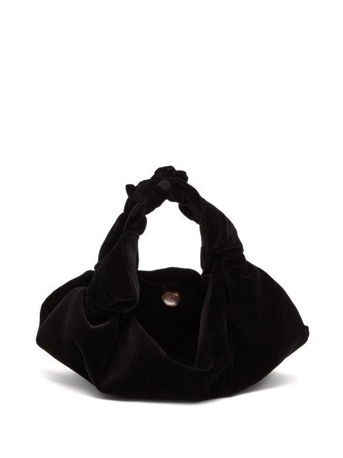 Matchesfashion.com The Row - The Ascot Velvet Clutch - Womens - Black