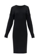 Matchesfashion.com Bottega Veneta - Open-back Ribbed-knit Sweater Dress - Womens - Black