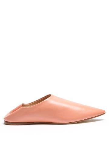 Acne Studios Amina Backless Leather Slipper Shoes