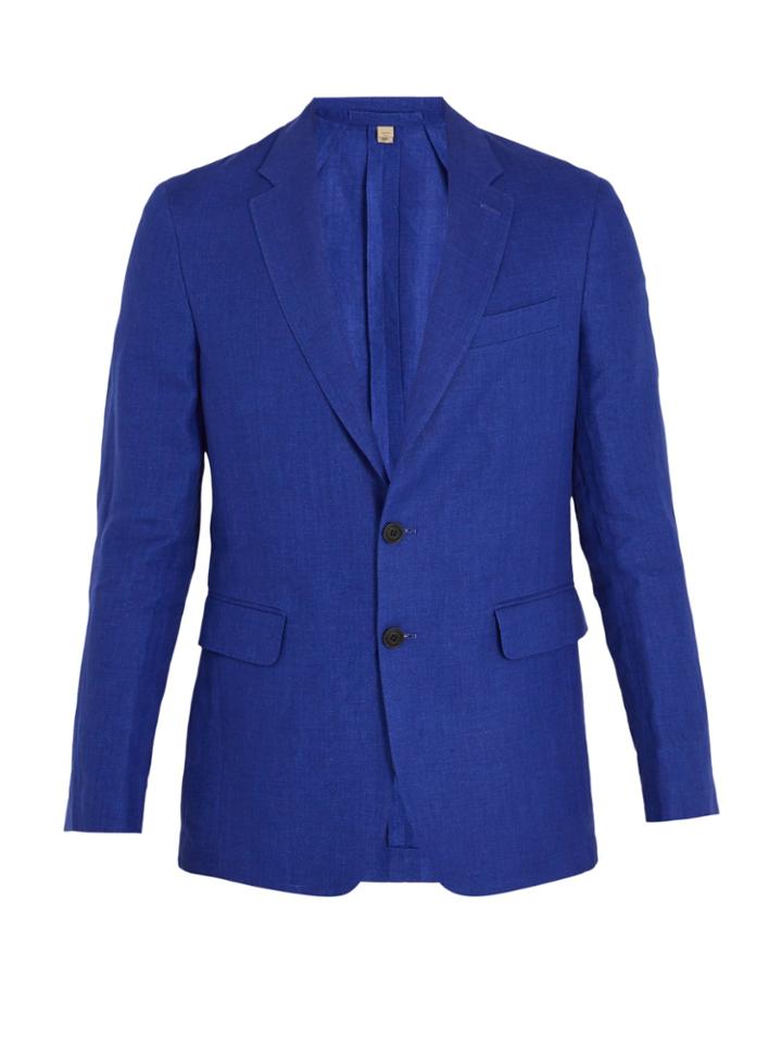 Burberry Soho Single-breasted Linen Blazer