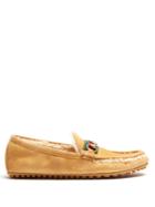 Gucci Shearling-lined Driving Suede Loafers