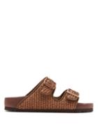 Matchesfashion.com Birkenstock X Il Dolce Far Niente - Arizona Raffia Sandals - Womens - Brown