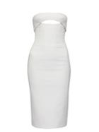 Saint Laurent - Cutout Crepe Dress - Womens - White