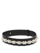 Matchesfashion.com Simone Rocha - Beaded Leather Belt - Womens - Black White