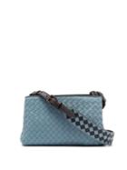 Matchesfashion.com Bottega Veneta - Intrecciato Leather Cross Body Bag - Womens - Light Blue
