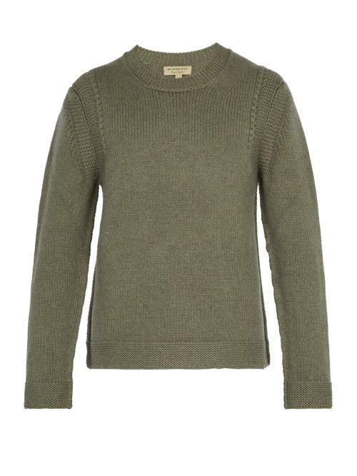 Matchesfashion.com Burberry - Knitted Cashmere Sweater - Mens - Green