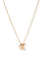 Saint Laurent - Ysl Plaque Necklace - Womens - Gold