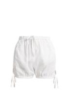Matchesfashion.com Innika Choo - Wilma Btfiet Linen Bloomer Shorts - Womens - White