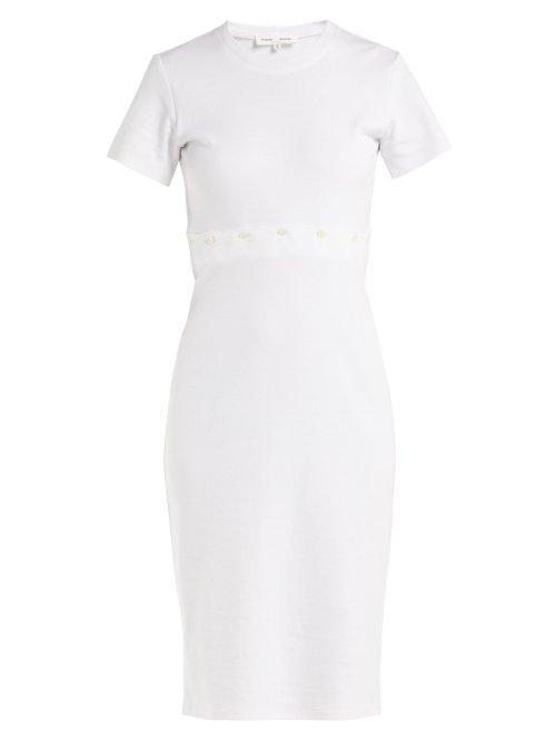 Matchesfashion.com Pswl - Cotton Jersey T Shirt Dress - Womens - White