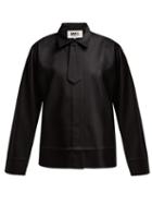 Matchesfashion.com Mm6 Maison Margiela - Neck Tie Twill Shirt - Womens - Black